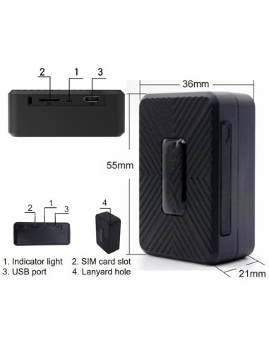 Mini traceur GPS 4G haute précision jusqu'à  25...