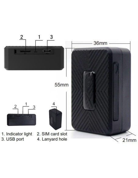 Mini traceur GPS 4G haute précision jusqu'à  25 jours