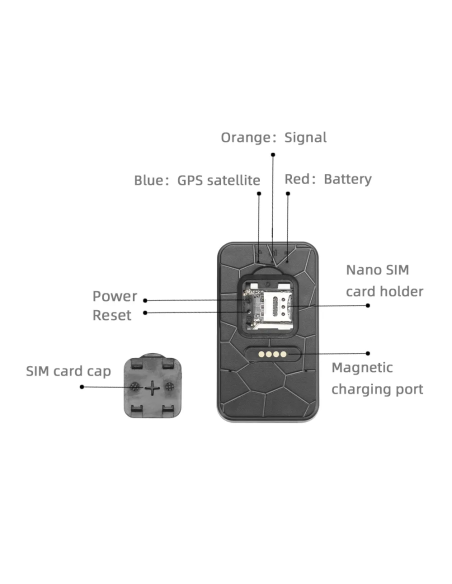 Traceur GPS 4G aimanté étanche avec micro autonome 30 jours