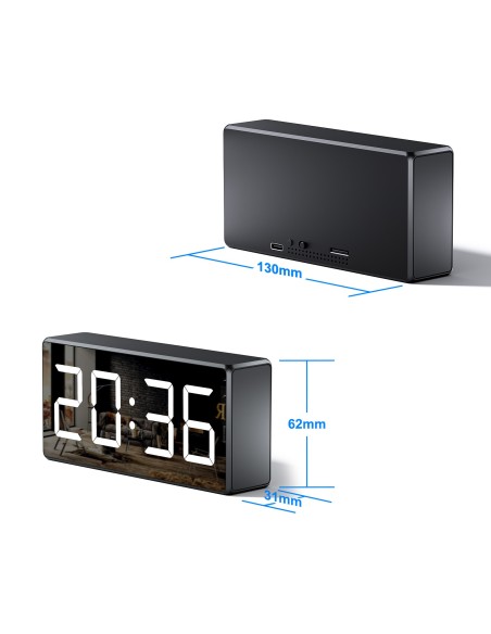 Caméra WiFi Full HD horloge détection de mouvement