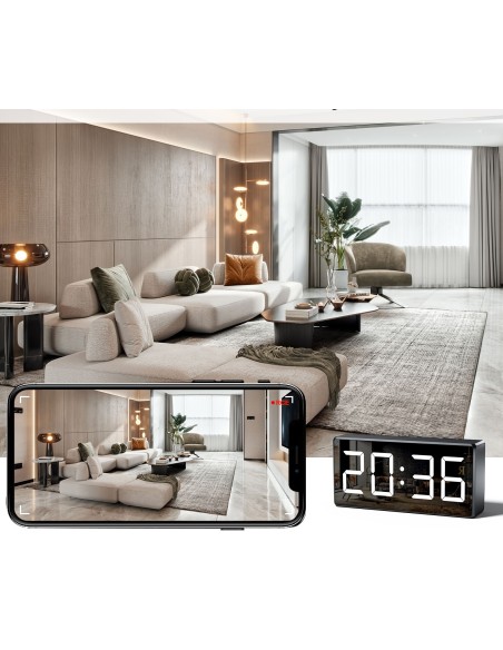Caméra WiFi Full HD horloge détection de mouvement