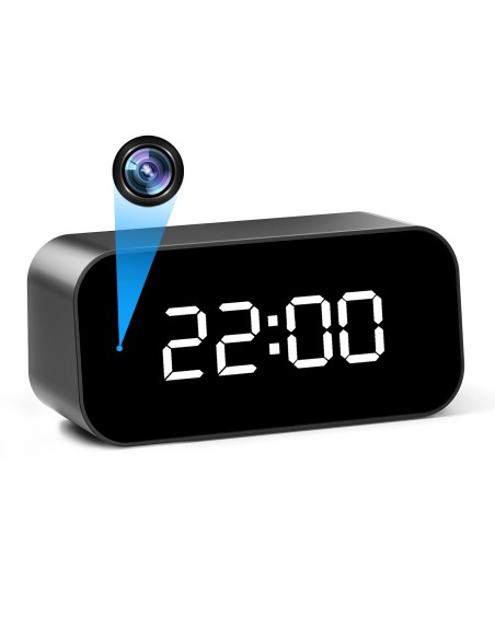 Horloge connectée caméra WiFi Full HD détection de mouvement
