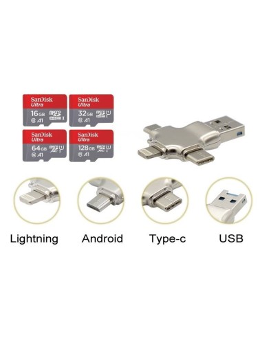 Lecteur carte Micro SD compatible iPhone Android